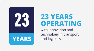 23 years operating with innovation and technology in transport and logistics